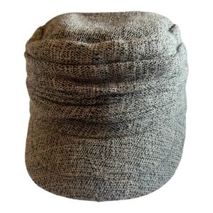 D&Y Hat Women's Marled Grey Black  100% Acrylic Newsboy Cap Hat OSFM Elastifit
